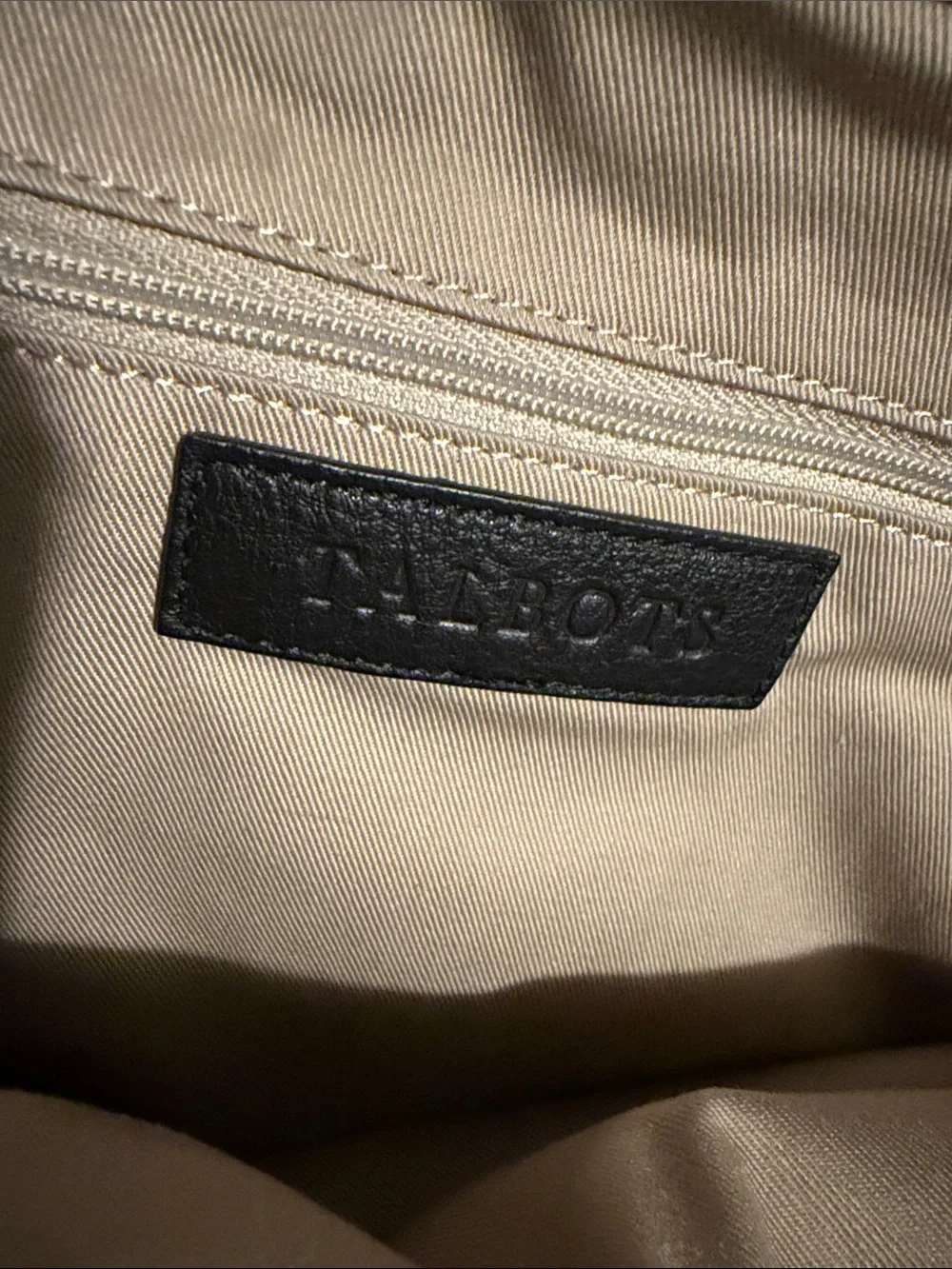 Talbots Black Leather Shoulder Bag with Bamboo Ring Handles